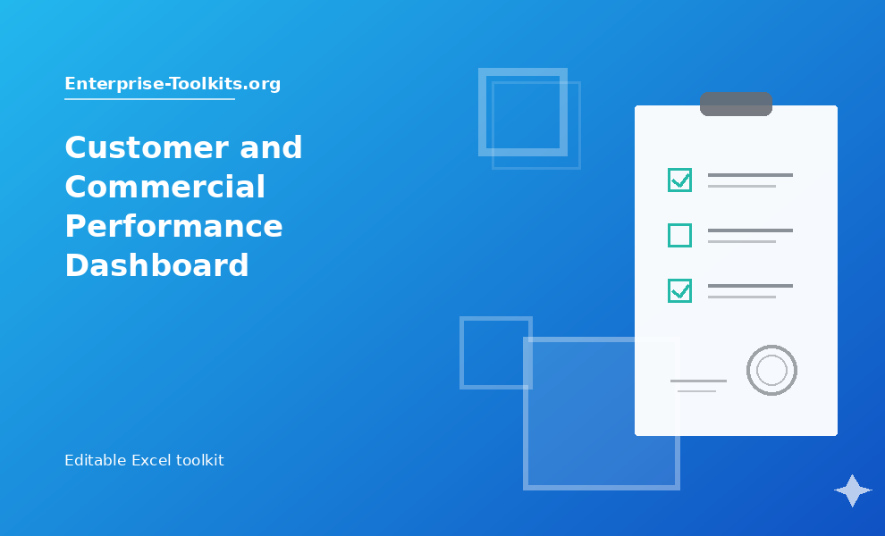 Customer and Commercial Performance Dashboard Excel toolkit