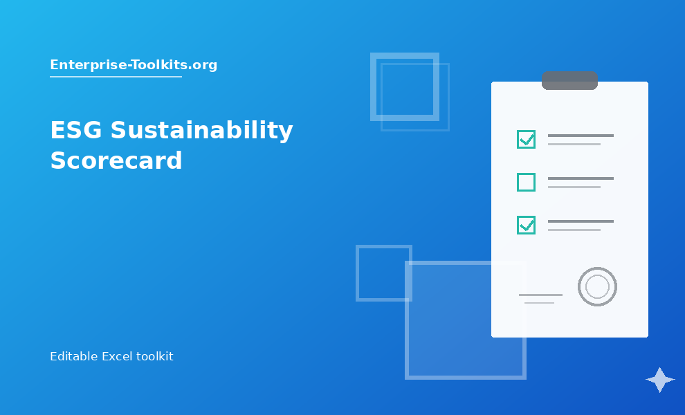 ESG Sustainability Scorecard Excel toolkit