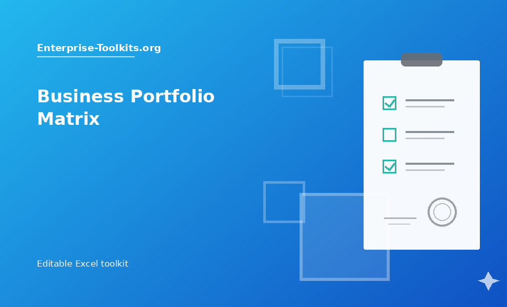 Business Portfolio Matrix Excel toolkit
