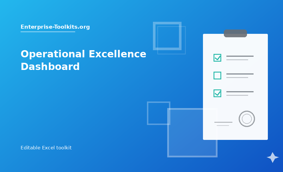 Operational Excellence Dashboard Excel toolkit