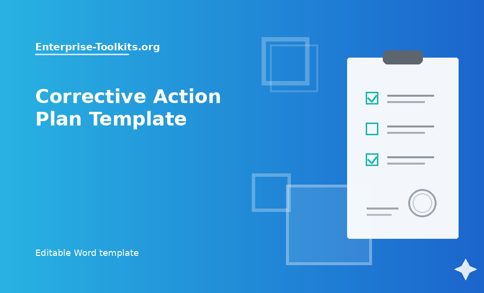 Corrective action plan Word template