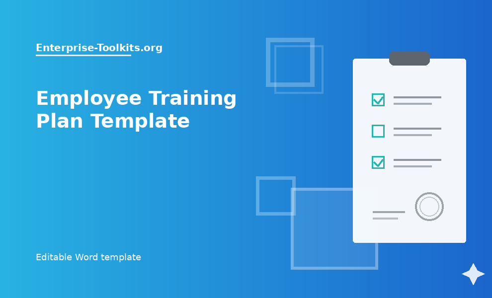 Employee training plan Word template