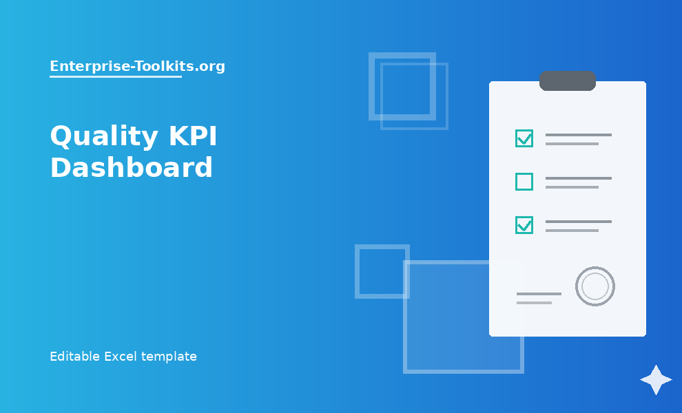 Quality KPI dashboard Excel template